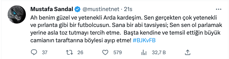 mustafa sandal dan arda guler ile ilgili carpici yorum gundem oldu